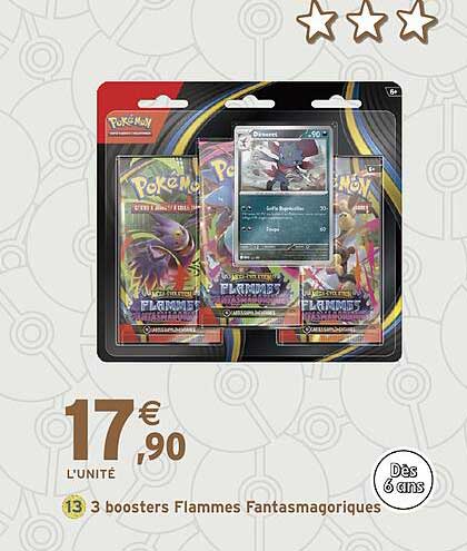 3 boosters Flammes Fantasmagoriques