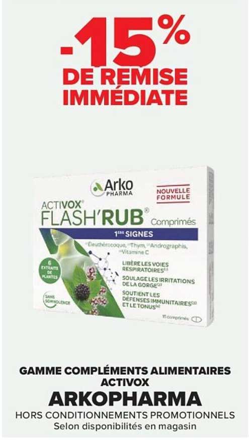 ACTIVOX FLASH'RUB Comprimés