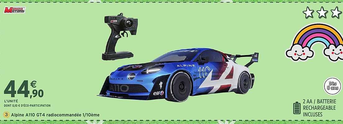 Alpine A110 GT4 radiocommandée 1/10ème