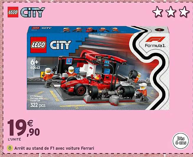 Arrêt au stand de F1 avec voiture Ferrari