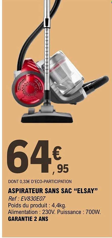 ASPIRATEUR SANS SAC “ELSAY”