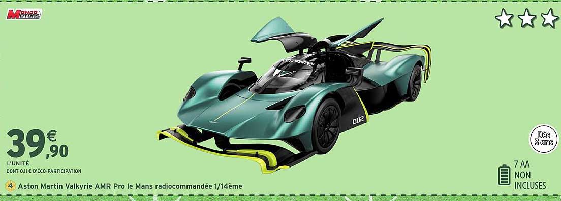 Aston Martin Valkyrie AMR Pro le Mans radiocommandée 1/14ème