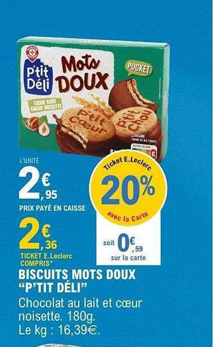 BI S C U I T S M O T S D O U X "P'TIT DÉLI!"