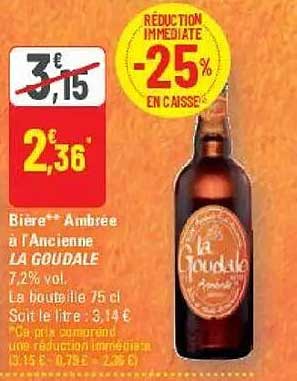 Bière** Ambrée à l'Ancienne LA GOUDALE