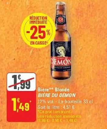 Bière Blonde BIÈRE DU DÉMON
