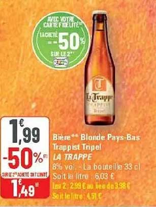 Bière Blonde Pays-Bas Trappist Tripel