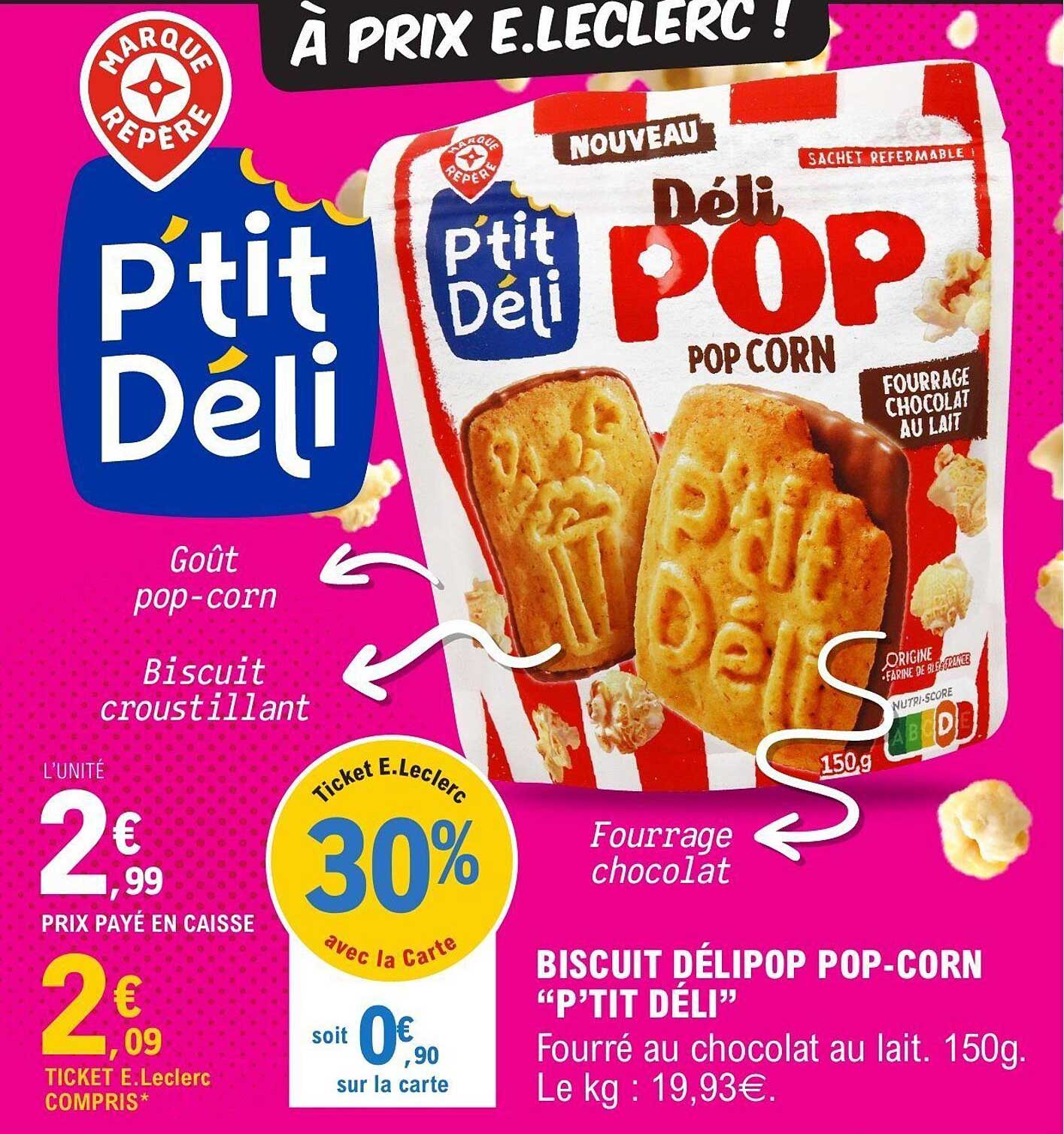 BISCUIT DÉLIPOP POP-CORN “P’TIT DÉLI”