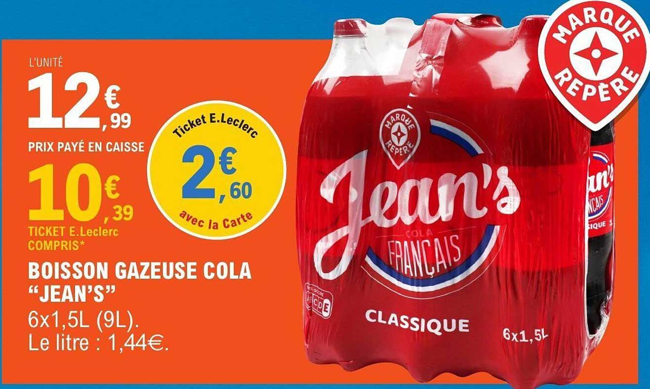 BOISSON GAZEUSE COLA "JEAN'S"