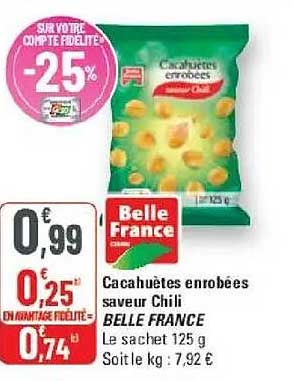 Cacahuètes enrobées saveur Chili BELLE FRANCE