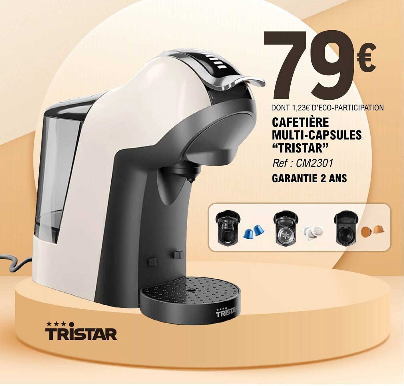 CAFETIÈRE MULTI-CAPSULES “TRISTAR”