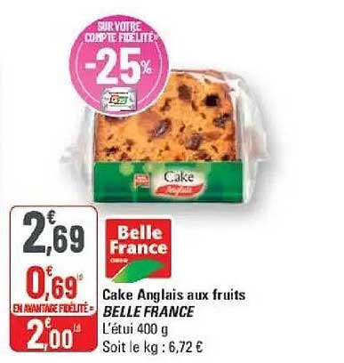 Cake Anglais aux fruits BELLE FRANCE