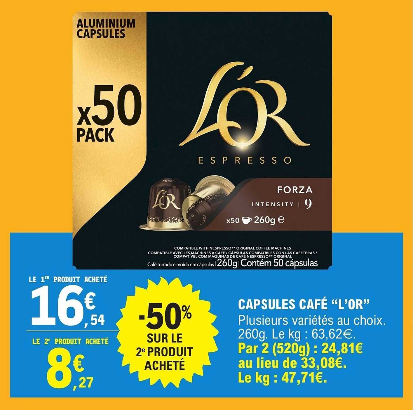 CAPSULES CAFÉ “L’OR”