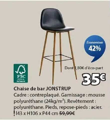 Chaise de bar JONSTRUP