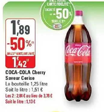 Coca-Cola Cherry Saveur Cerise