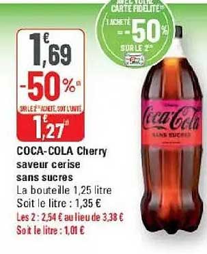 COCA-COLA Cherry saveur cerise sans sucres