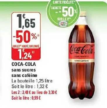 COCA-COLA sans sucres sans caféine