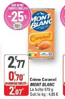 Crème Caramel MONT BLANC