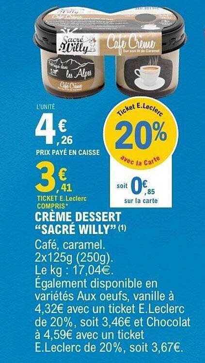 CRÈME DESSERT “SACRÉ WILLY”