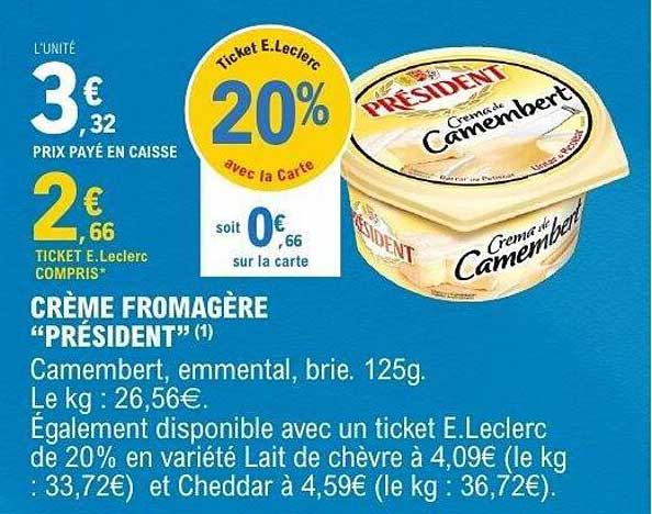 CRÈME FROMAGÈRE “PRÉSIDENT”