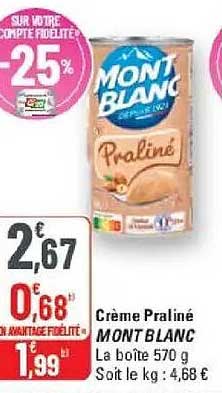 Crème Praliné MONT BLANC