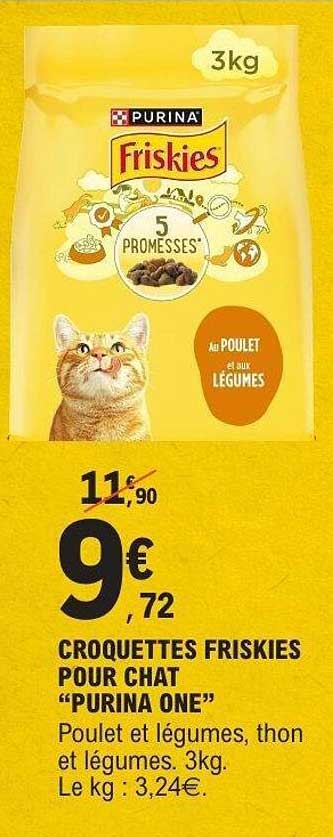 CROQUETTES FRISKIES POUR CHAT "PURINA ONE"