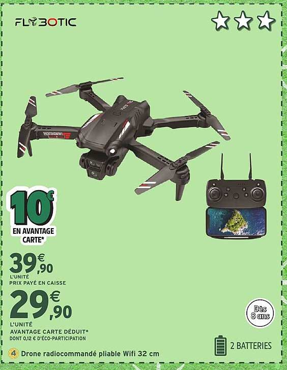 Drone radiocommandé pliable Wifi 32 cm