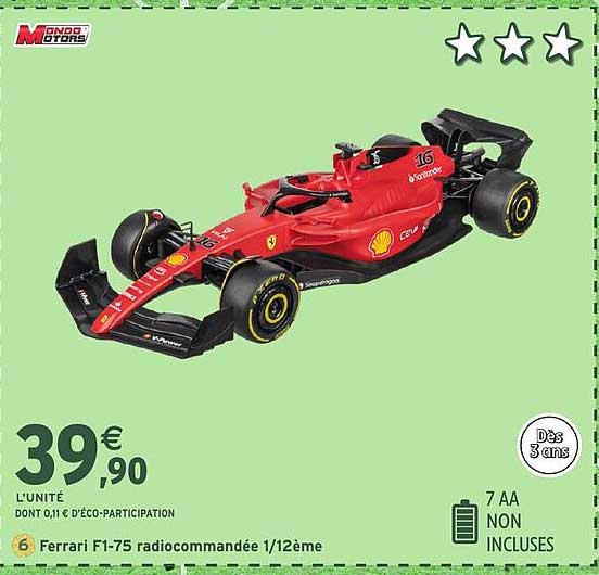 Ferrari F1-75 radiocommandée 1/12ème