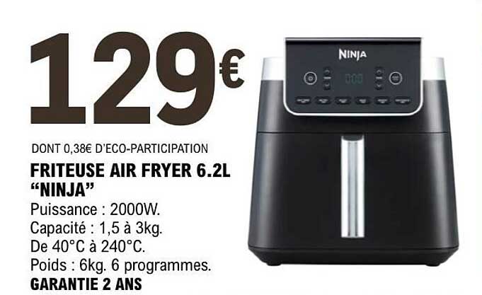 FRITEUSE AIR FRYER 6.2L "NINJA"