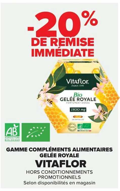 Gelée Royale Vitaflor -20% de remise immédiate