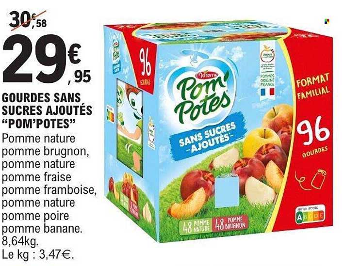 GOURDES SANS SUCRES AJOUTÉS “POM’POTES”
