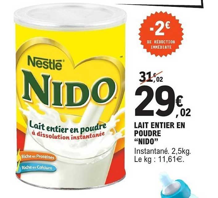 LAIT ENTIER EN POUDRE “NIDO”