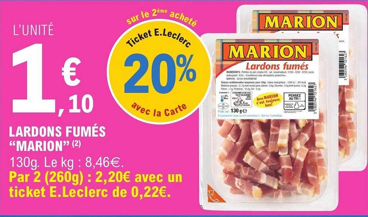 LARDONS FUMÉS "MARION"