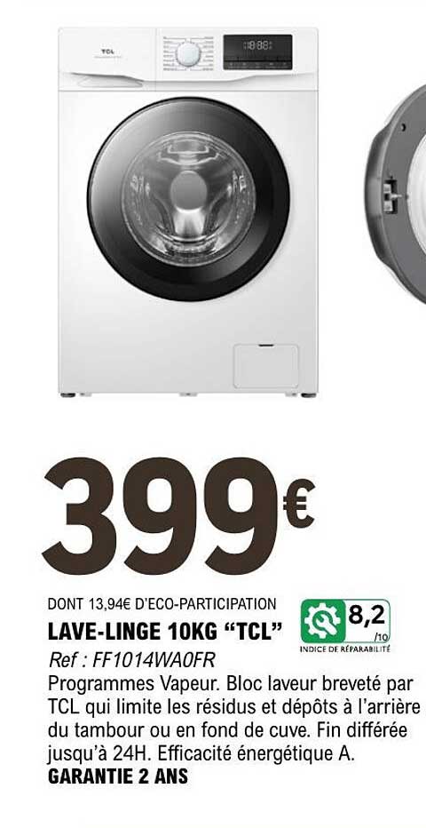 LAVE-LINGE 10KG “TCL”
