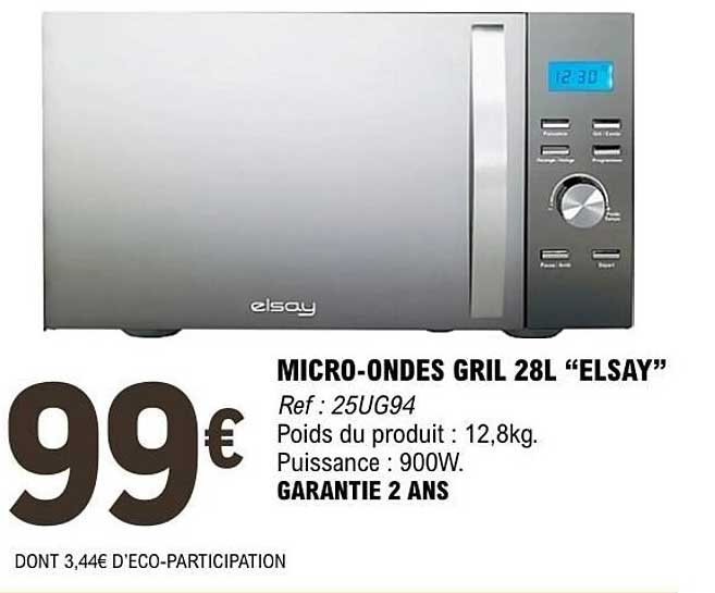 MICRO-ONDES GRIL 28L "ELSAY"