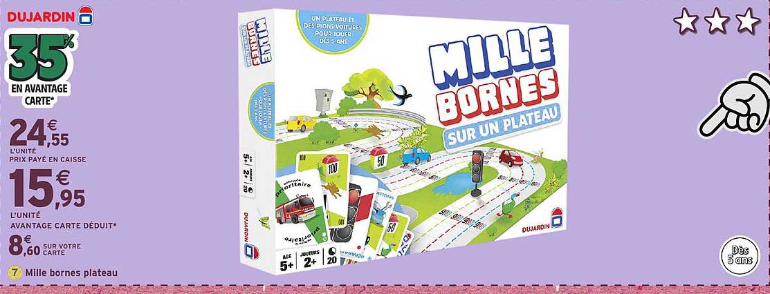 MILLE BORNES SUR UN PLATEAU