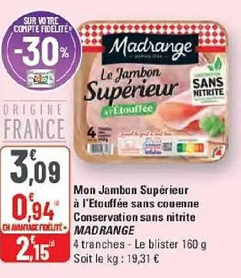 Mon Jambon Supérieur à l'Etuiffée sans couenne