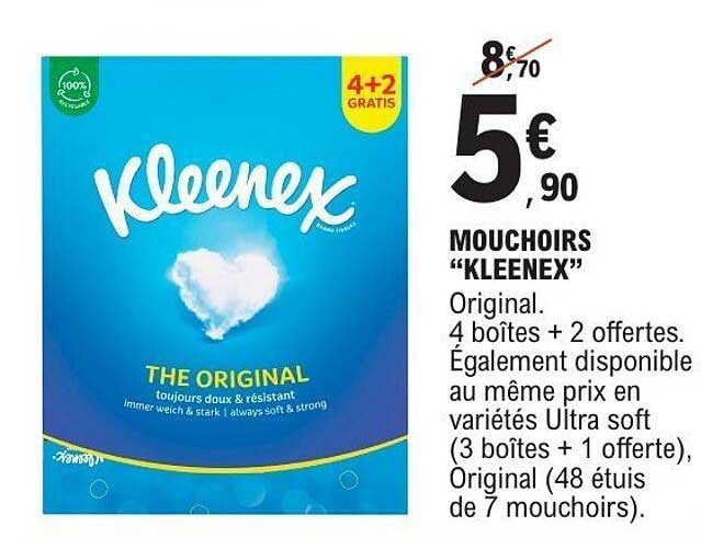 MOUCHOIRS "KLEENEX"