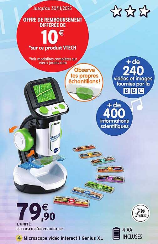 Offre de remboursement différée de 10 € sur ce produit VTECH