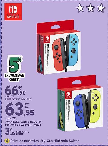 Paire de manettes Joy-Con Nintendo Switch