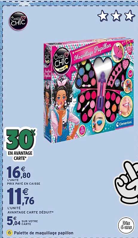 Palette de maquillage papillon