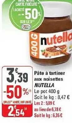Pâte à tartiner aux noisettes NUTELLA