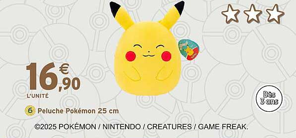 Peluche Pokémon 25 cm