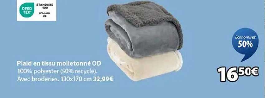 Plaid en tissu molletonné OD