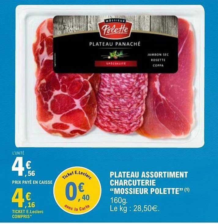 PLATEAU ASSORTIMENT CHARCUTERIE “MONSIEUR POLETTE”