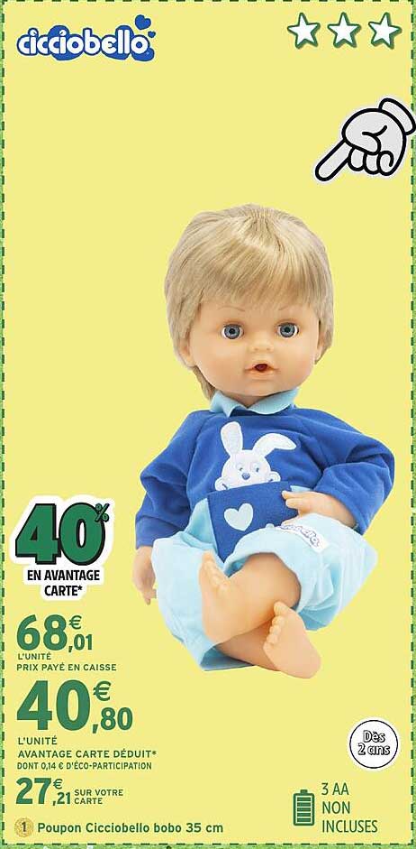 Poupon Cicciobello bobo 35 cm