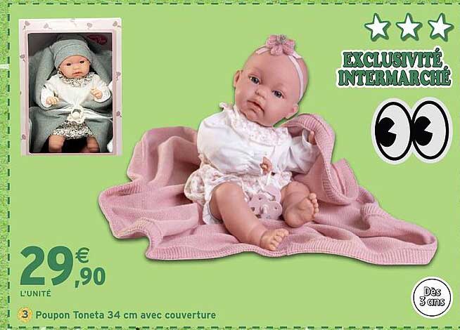 Poupon Toneta 34 cm avec couverture