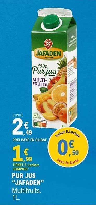 PUR JUS "JAFADEN" Multifruits. 1L