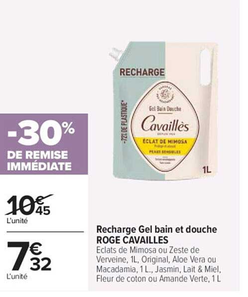 Recharge Gel bain et douche ROUGE CAVAILLÉS