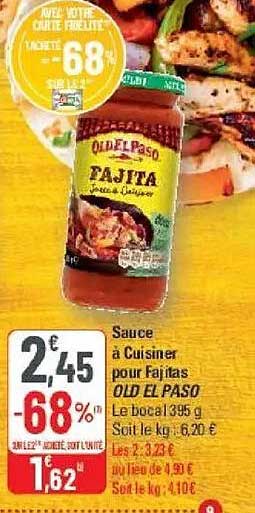 Sauce à Cuisiner pour Fajitas OLD EL PASO