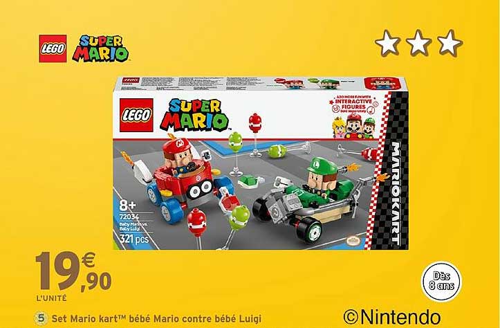Set Mario kart™ bébé Mario contre bébé Luigi